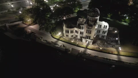 360 Atomic building Japan Stock Footage 283363693