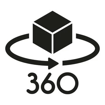 360 Augmented reality icon simple vector. Rotate game 库存插图