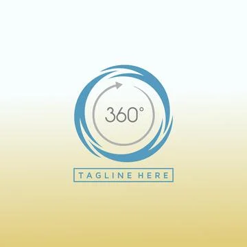 360 Brand Identity Explained, 360 vector logo design template idea and inspir Illustrazione stock
