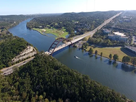 360 Bridge, Austin, Aerial Vídeos de archivo 69717229
