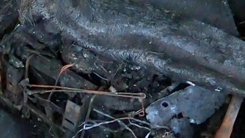 360 Burned Car 2 Video stock 141886277