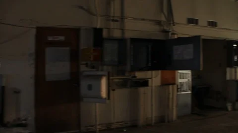 360 chaotic shot inside garage Stock Footage 95111803