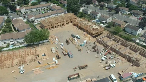 360 construction site Stock Footage
