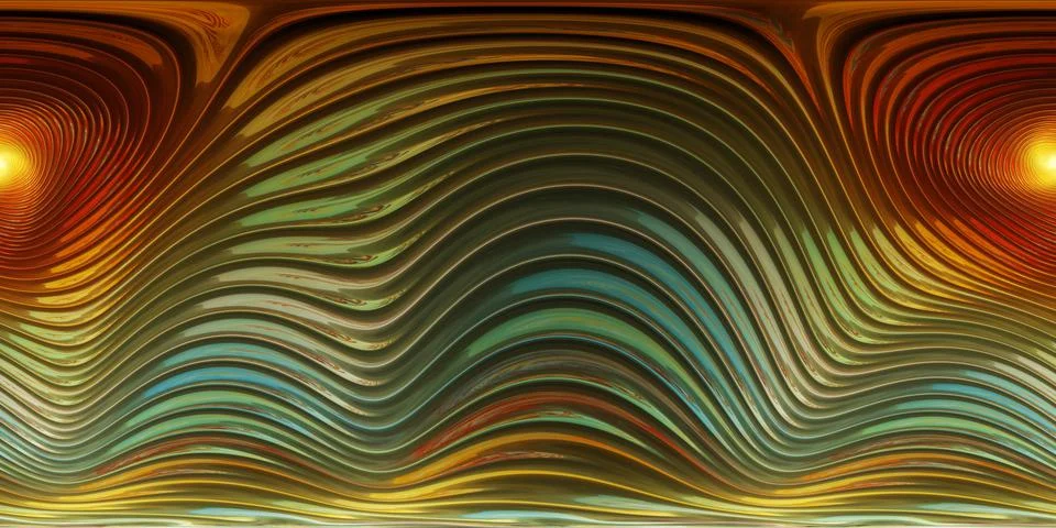 360 degree abstract background, equirectangular projection, environment map. 库存插图