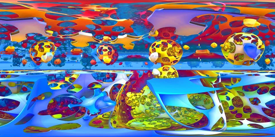 360 degree abstract panorama, equirectangular projection Ilustración de archivo