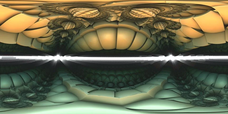 360 degree alien labyrinth, abstract maze background 库存插图