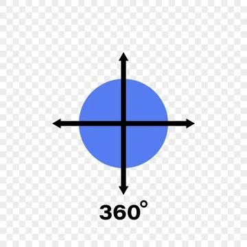 360 degree angle icon. Geometric symbol. Vector illustration Ilustración de archivo
