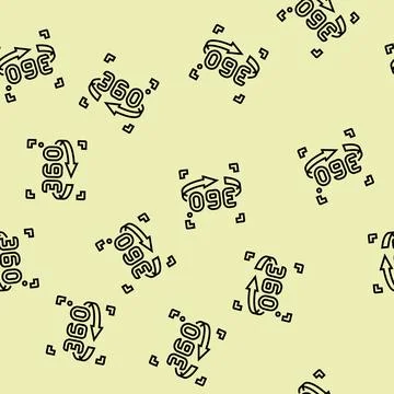 360 degree arrow augmented reality line seamless pattern Stock Illustration