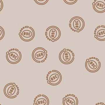 360 degree arrow augmented reality line vector seamless pattern Stock Illustration