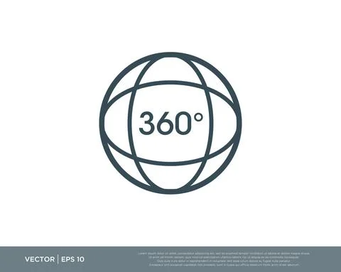 360 Degree Camera Circle Logo Icon Vector Design Editable Resizable EPS 10 Stock Illustration