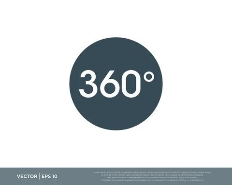 360 Degree Camera Circle Logo Icon Vector Design Editable Resizable EPS 10 Stock Illustration