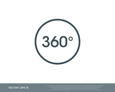 360 Degree Camera Circle Logo Icon Vector Design Editable Resizable EPS 10 Stock Illustration