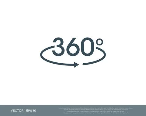 360 Degree Camera Circle Logo Icon Vector Design Editable Resizable EPS 10 Stock Illustration