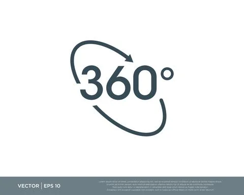 360 Degree Camera Circle Logo Icon Vector Design Editable Resizable EPS 10 Stock Illustration
