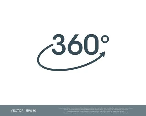 360 Degree Camera Circle Logo Icon Vector Design Editable Resizable EPS 10 Stock Illustration