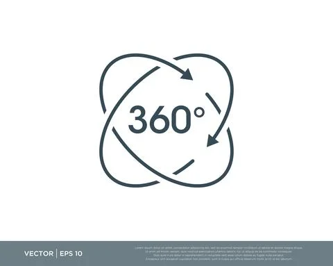 360 Degree Camera Circle Logo Icon Vector Design Editable Resizable EPS 10 Stock Illustration