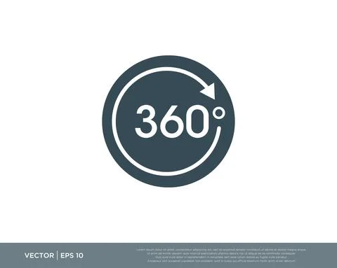360 Degree Camera Circle Logo Icon Vector Design Editable Resizable EPS 10 Stock Illustration