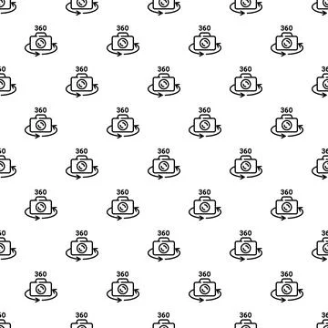 360 degree camera panorama seamless pattern background Stock Illustration