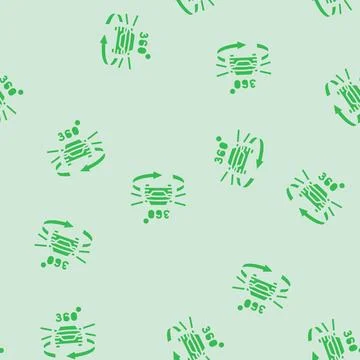 360 degree camera view auto tainment glyph seamless pattern Illustrazione stock