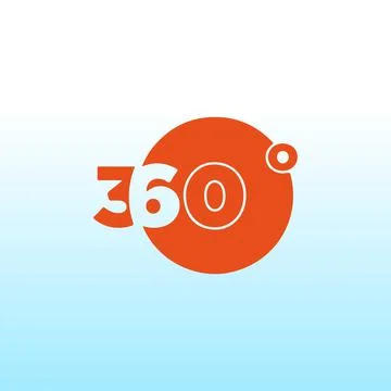 360 degree clouds vector logo, 360 vector logo design template idea Stock Illustration