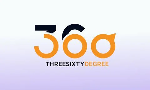 360 degree clouds vector logo, 360 vector logo design template idea Stock Illustration