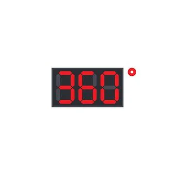 360 degree digital icon element design Stock Illustration
