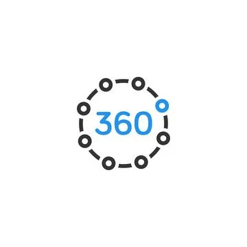 360 degree digital icon element design Stock Illustration