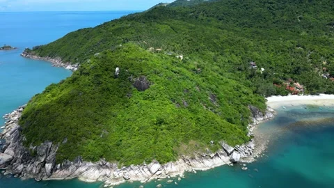 360 Degree Drone Orbit Around Thong Nai Pan Viewpoint in Koh Phangan Thailand Stock Footage 337818600