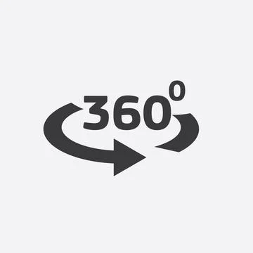 360 degree flat icon for your design Stock Illustration