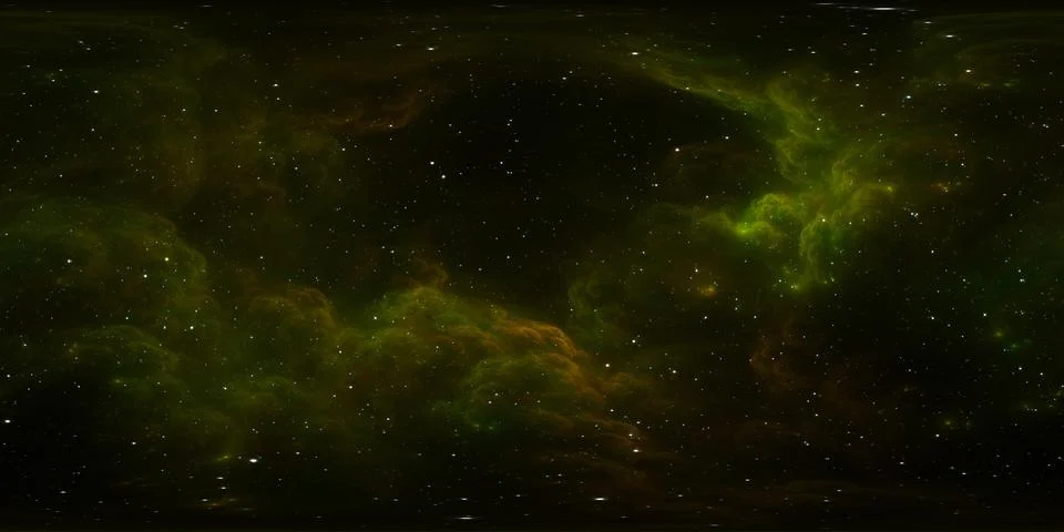 360 degree full sphere panoramic deep outer space background Stock Illustration