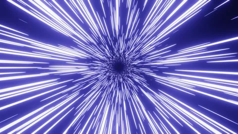 A 360 degree hyperspace jump through the stars into space. Flight of a spaceship Stock Footage 300657233