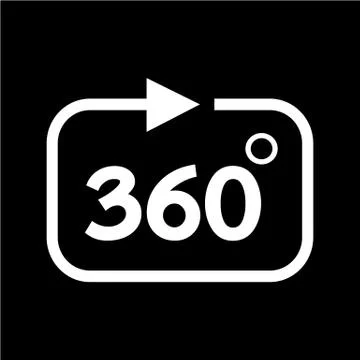 360 Degree icon Stock Illustration
