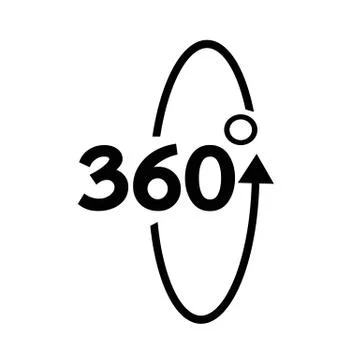 360 Degree icon Stock Illustration