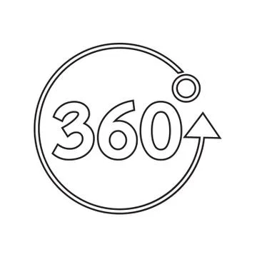 360 Degree icon Stock Illustration