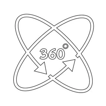 360 Degree icon Stock Illustration