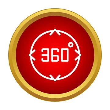 360 degree icon indicating virtual reality panoramic view Illustrazione stock