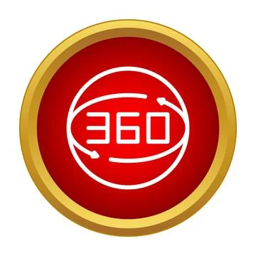 360 degree icon representing virtual reality panorama イラスト素材