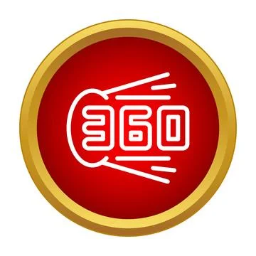 360 degree icon symbolizing panoramic view Stock Illustration