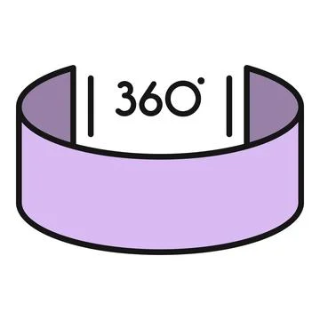 360 degree icon for virtual reality experience Stock Illustration