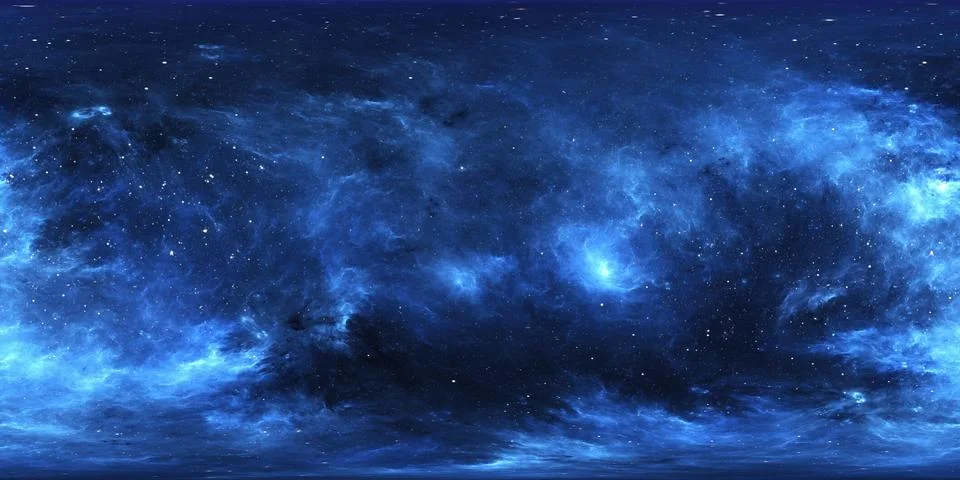 360 degree interstellar cloud of dust and gas. Space background with nebula 스톡 일러스트