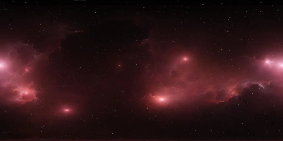 360 degree interstellar cloud of dust and gas. Space background with nebula Illustration