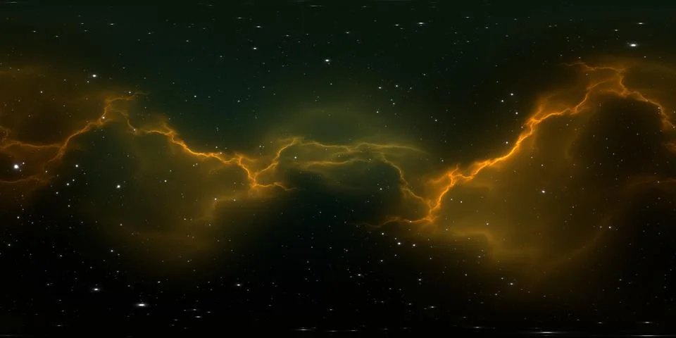360 degree interstellar cloud of dust and gas. Space background with nebula 库存插图