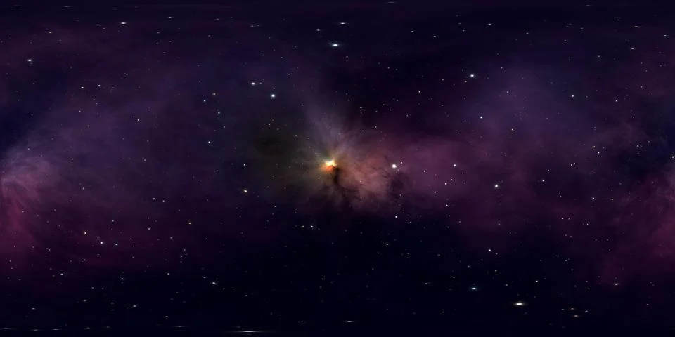 360 degree interstellar system and gas nebula. Panorama, environment 360 HDRI 스톡 일러스트