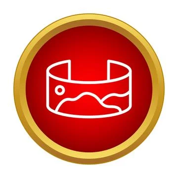 360 degree panoramic view camera mode icon Stock Illustration
