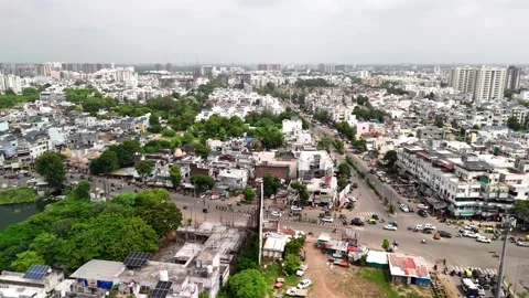 360-degree panoramic view of Vadodara city Stock-Footage 344021376