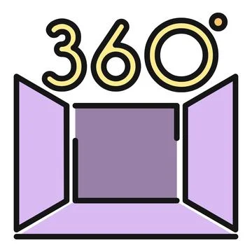 360 degree panoramic view virtual reality icon イラスト素材