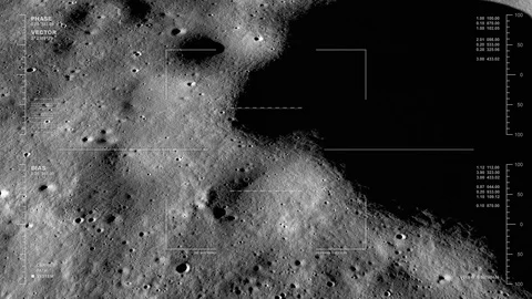 360 degree recon: rolling terrain NNE of Chaplygin Crater Stock Footage 111800722