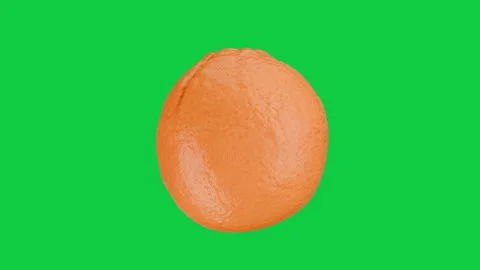 360 degree Rotating Orange Fruit Isolated on Green Screen. Fruit food loop  Stock Footage 339751634