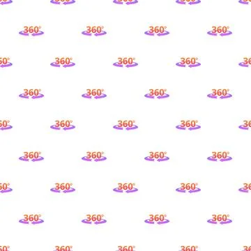 360 degree rotation angle symbol seamless pattern Illustrazione stock