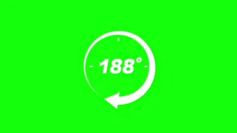 360 Degree Rotation Arrow Circular Motion Animation Vídeo Stock 343694444
